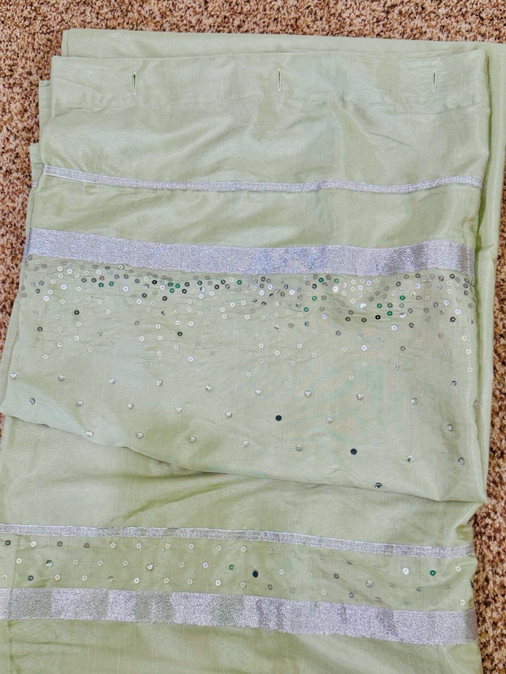 Croscill Light Sage Embellished shower curtain